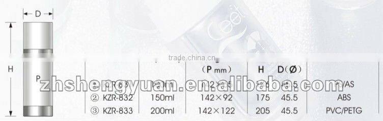 airless lotion bottles with spray pump