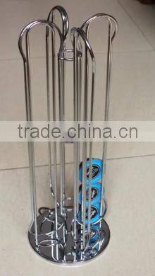 Customized wall mounted Stainless Steel Coffee Capsule Holder 24 pod storage