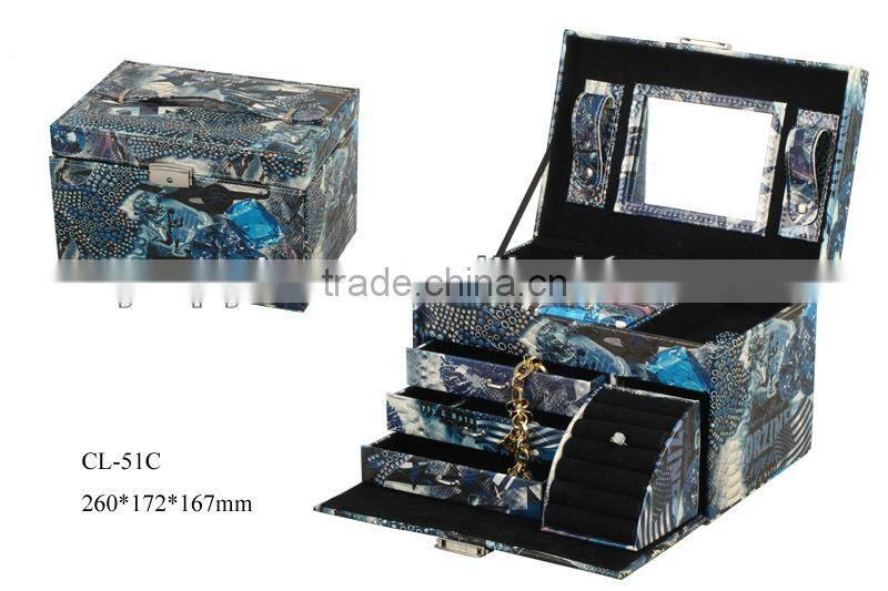 Promotional custom classics jewelry packaging case wholesale with mirror