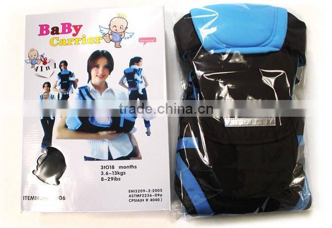 safty cotton baby carrier backpack baby sling carrier with 4 carrying method