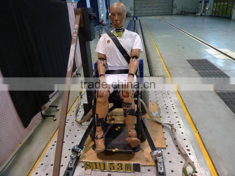 X-801-2 wheelchair restraint system with 4 restractors and 4 cupped tracks