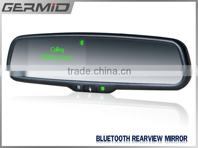 With SIRI function ,bluetooth rearview mirror monitor with back up camera display