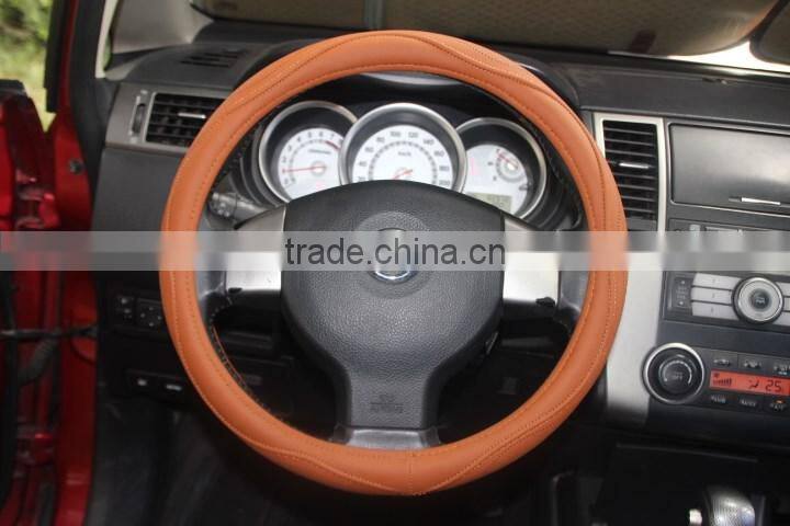 leather automobile classic steering wheel cover and The automobile steering wheel