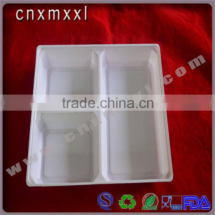 PP clean plastic snack tray for food with handle, disposable plastic disposable frozen