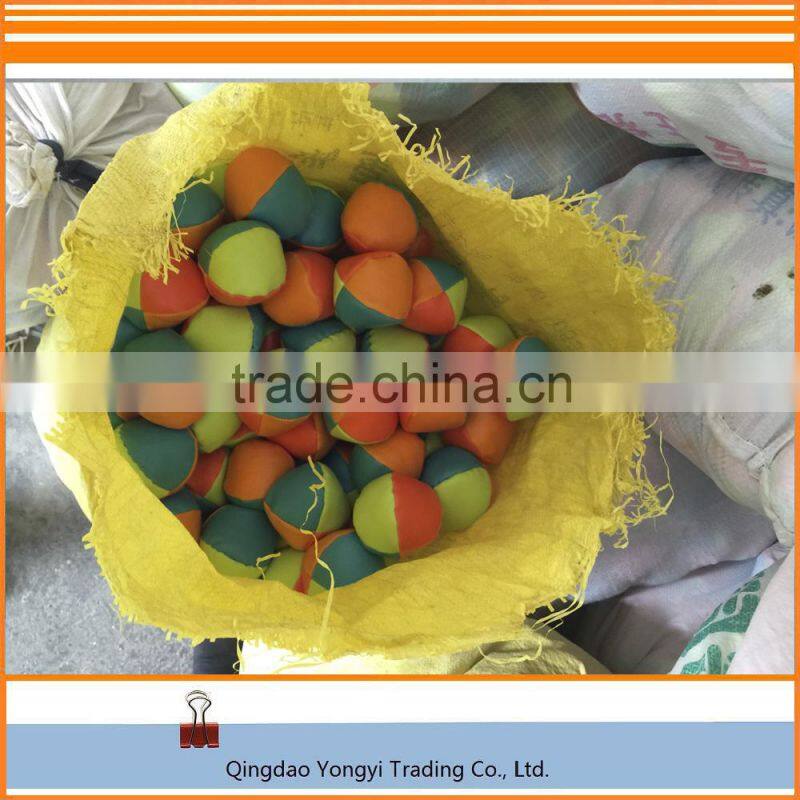 4/6 Panels PVC Leather Hacky Sack/Soft Toy Footbag