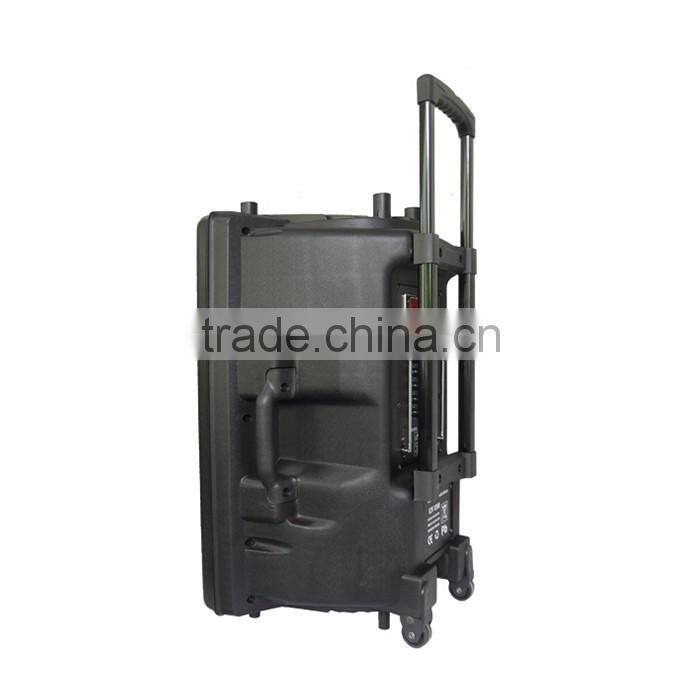 15 inch hot active type portable trolley bluetooth speaker with fm radio