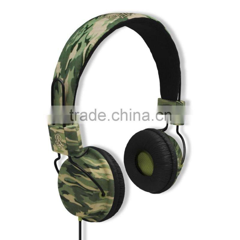 OEM brand logo headband headphone customized wired colorful music earphone for mobile phone