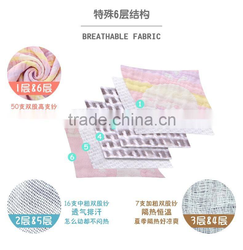 2016 new style knitted blanket baby 2 colors 3 layers gauze cotton baby blanket