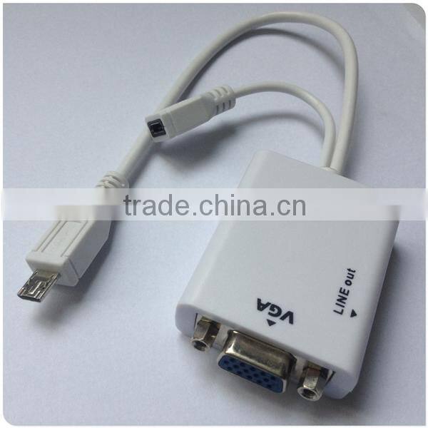 MHL for iphone usb to VGA Adapter for Samsung Galaxy S3 MHL Cable