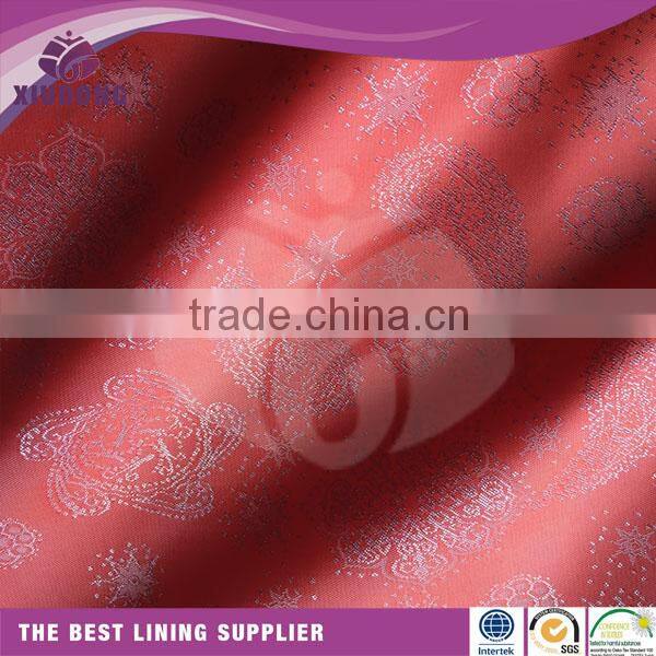 polyester rayon jacquard fabric for garment lining fabric
