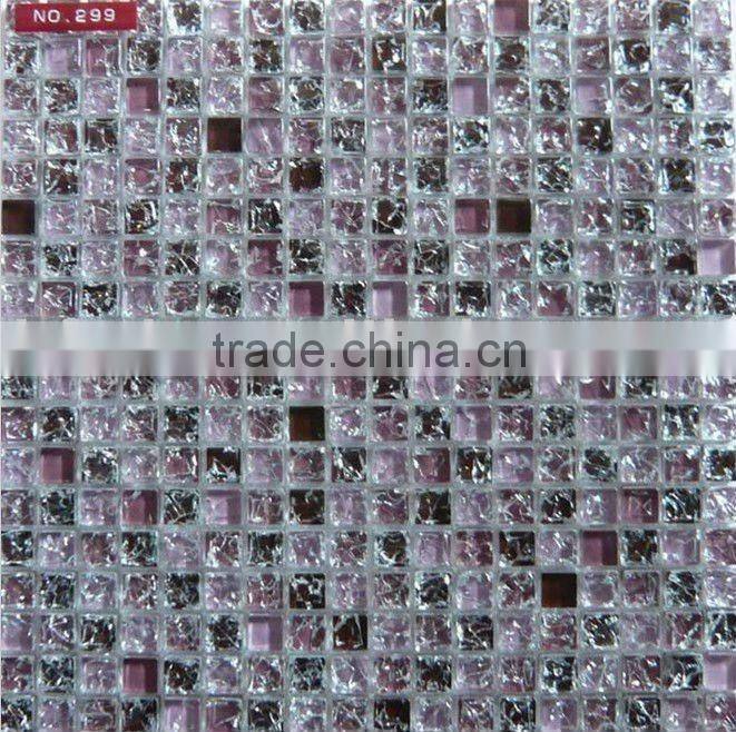 Interior finish glass mosaic in decoration, broken glass mosaic tile