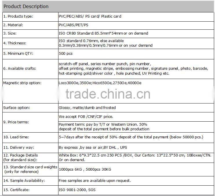 LBD ZLL05 Plastic Gift Card Printing, Blank Gift Card With Barcode,Alibaba Gift Card Packaging