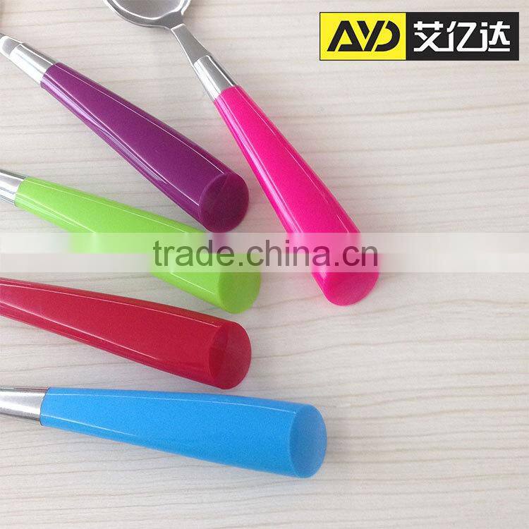 Colorful! stainless steel cutlery with plastic handle