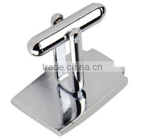 silver rectangle cross fashion men's cuff links