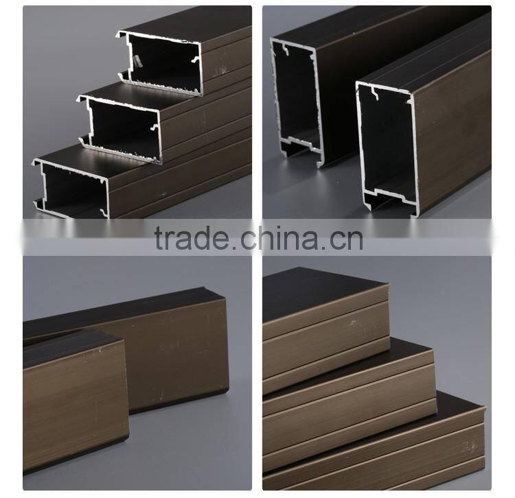Anodized bronze aluminum square hollow tube for decoration