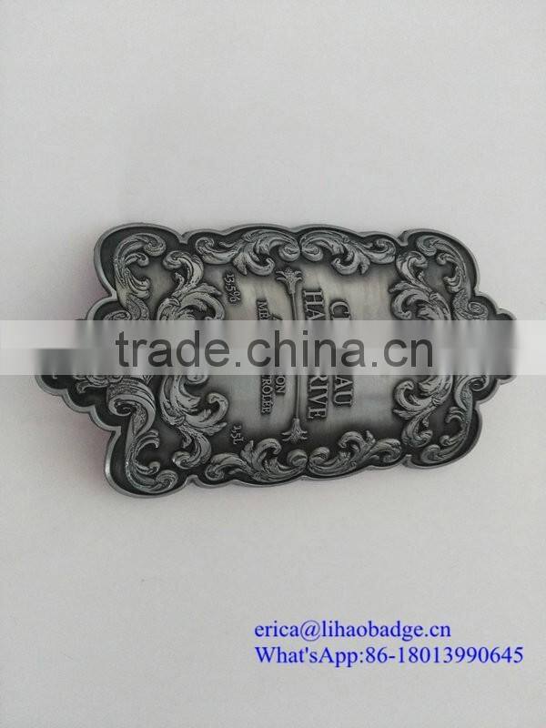 custom metal wine label self adhesive metal wine label plates