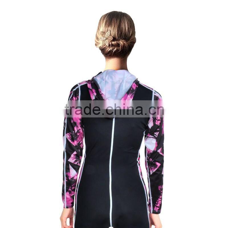 uv rash guard womens plus , full body lycra rash guard with hood C1601