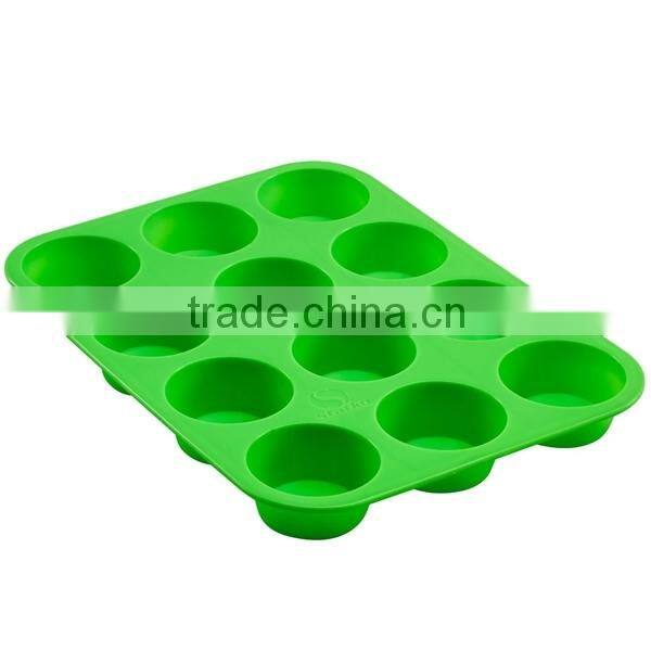 12 Cup 100% Pure Food Grade Silicone Muffin Pan