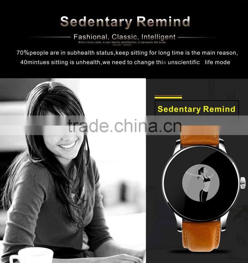 Luxurious watch 1.22" IPS Round Screen MTK2502 Heart Rate Monitor Waterproof Smart Watch K88H For Android and IOS