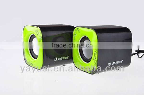 2.0-ch portable mini passive audio speaker with ce, rohs and fcc
