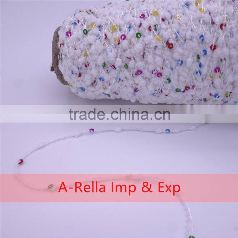 fancy yarn with the beads and the sequin new style