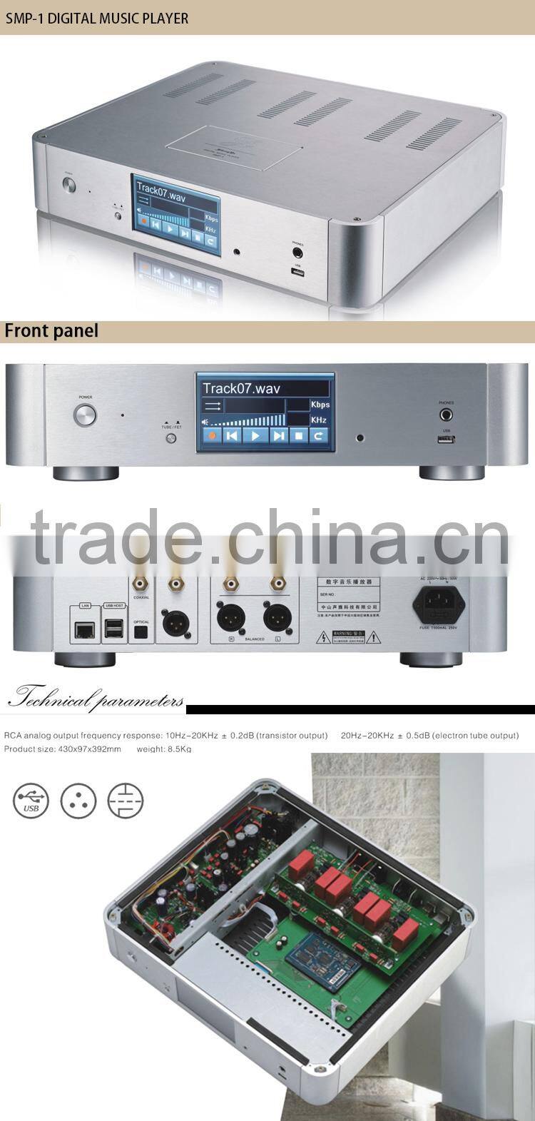 Chinese online player video media portable CD digital music player with usb port sd card slot