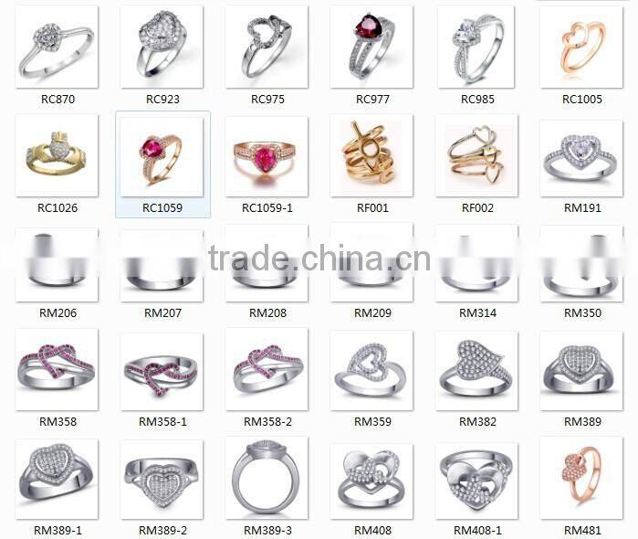 Three hearts ring silver 925