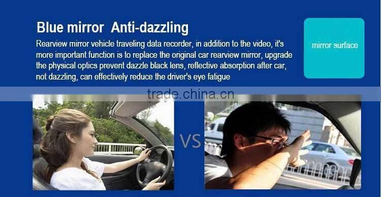 168P FHD 1080P Dual lens Rearview Mirror Car dash cam Universal OBD2 car DVR