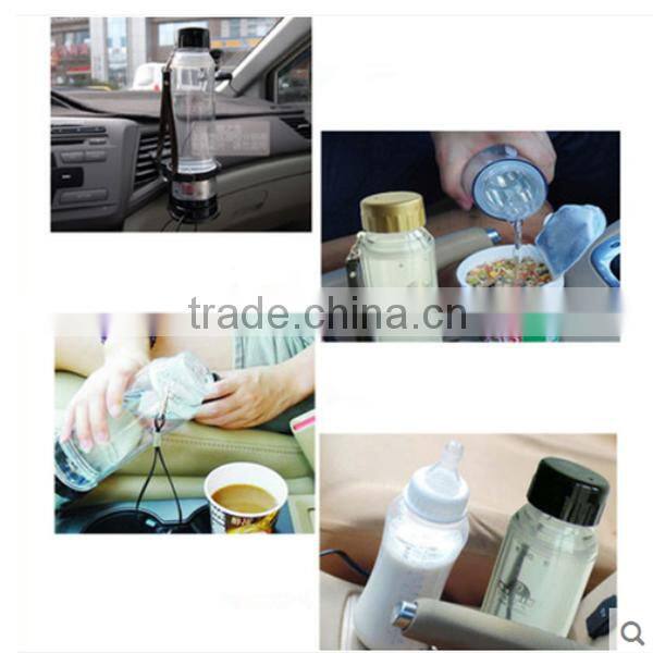 Plastic stainless steel interior Automotive car electric cup, auto car trophy heating mug heater thermos travel insulated mug