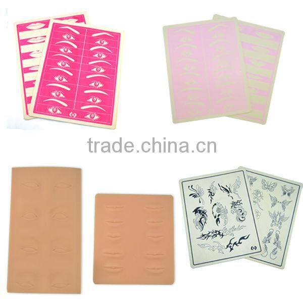 double eyebrow practice skin