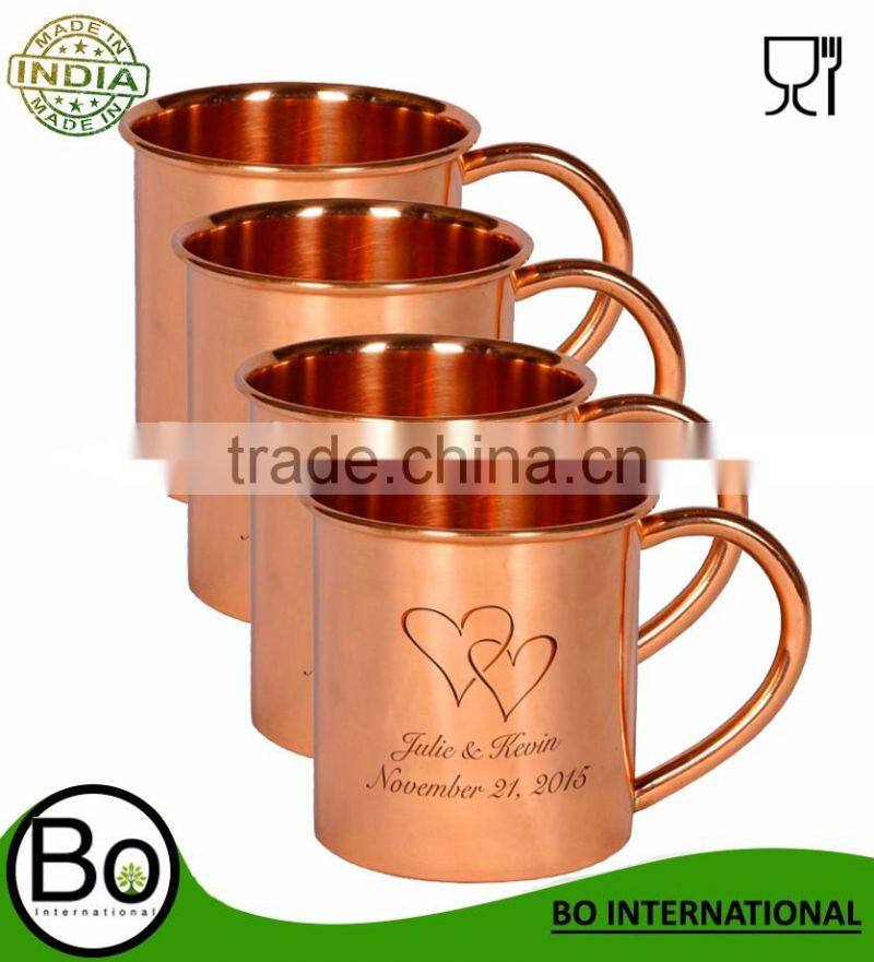 Hand Hammered Pure Copper Tumbler. Tumbler,Hammered Solid Hourglass Tumblers / Copper Glass Set of - 2