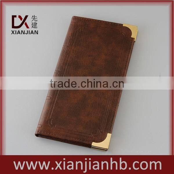 Custom Made Hotel Restaurant Metal Fasten Bill Folders With Sleeves (XJJD14)