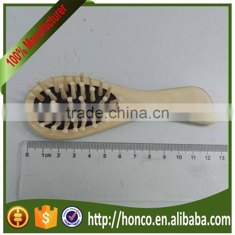Min wooden detangling paddle hair brush