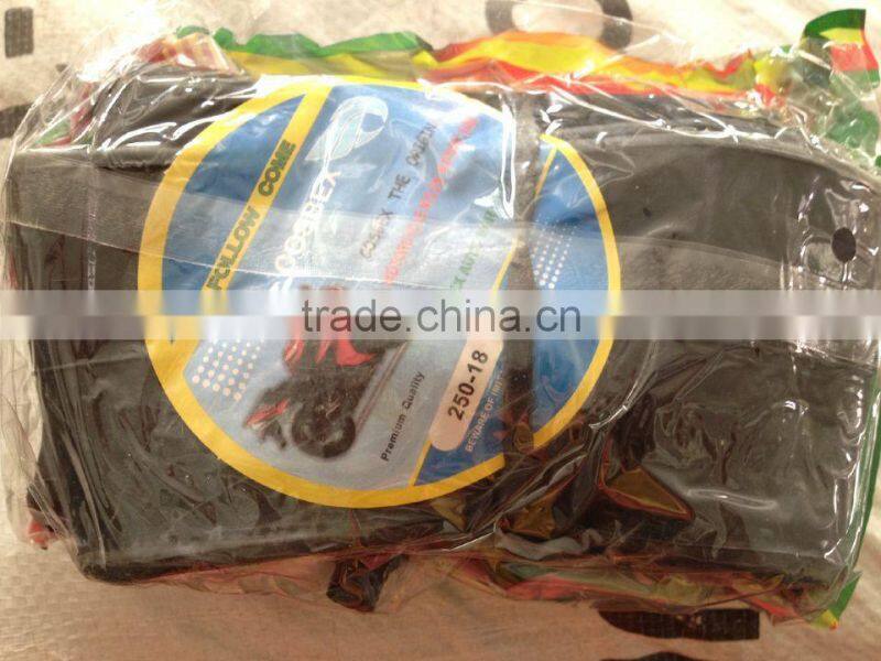 natural rubber motorcycle inner tube 250-18