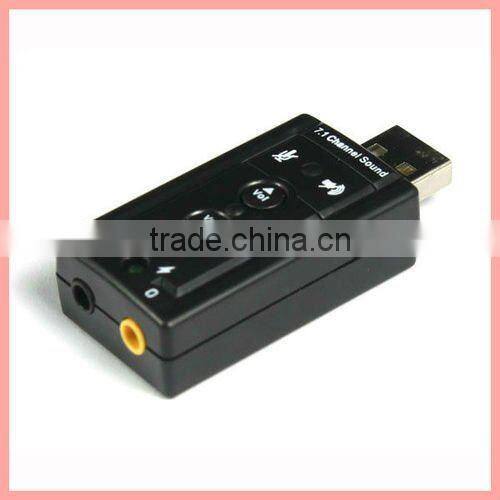 USB External 7.1 Channel Audio Device Sound Card Adapter For Laptop PC Computer