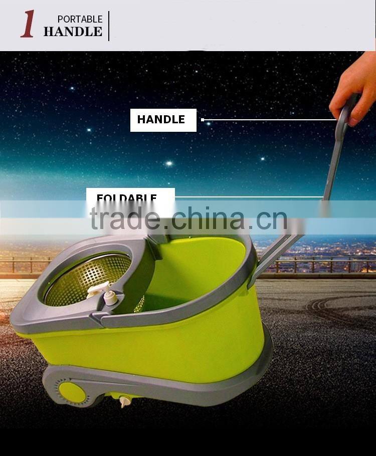 360 degrees Rotating Head Spin Easy Magic Floor Mop Bucket set Microfiber Spinning