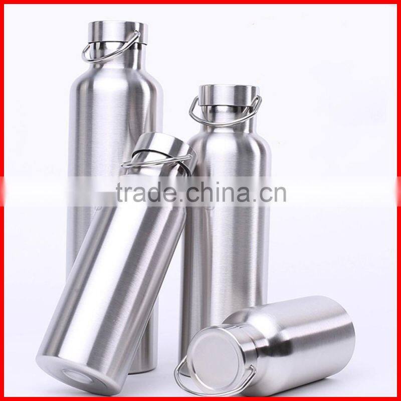 Wholesale and custom 100% 18/8 food grade pure stainless steel 304 double layers extreme movement outdoor travel vacuum flask
