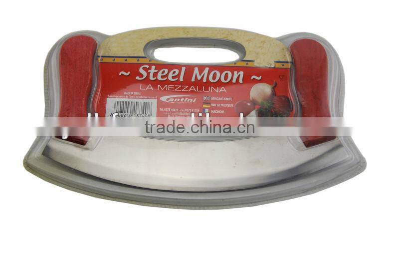 K078/DB Cheese knife with double blade, stainless steel cheese cutting tool