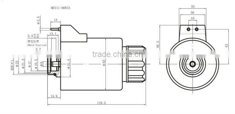 Hydraulic wet-pin type & DC rexroth electromagnet