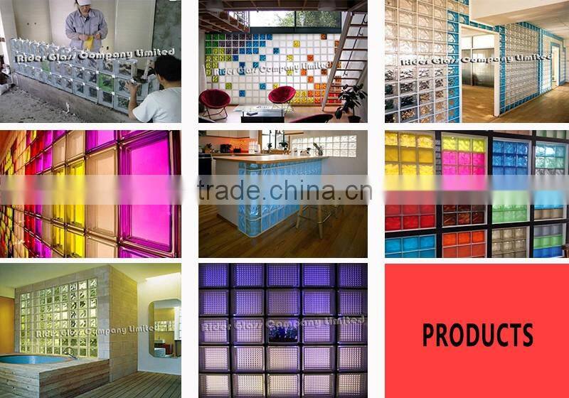Decorative Glass Size 190*190*80mm Hollow Blocks Factory