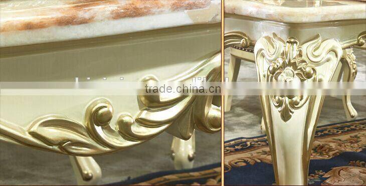 European Style Rectangle Dining Table and Chairs Set, Villa Fashionable Wooden Dining Room Furniture Set (BF01-ML023)