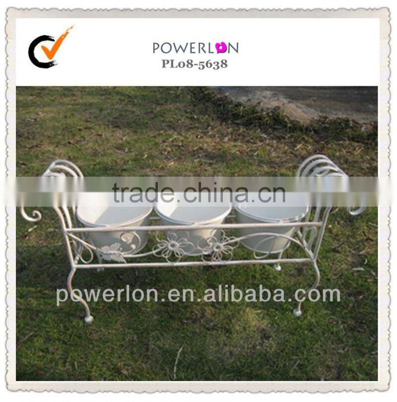 Antique new item wrought iron outdoor metal flower pot