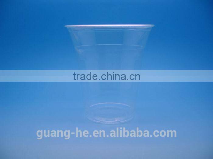 10oz disposable compostable non-pollution plastic PLA cup for ice cream/cold drink