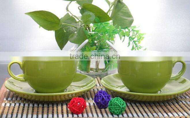 Haonai hot sale high quality ceramic small coffee cup and saucer sets