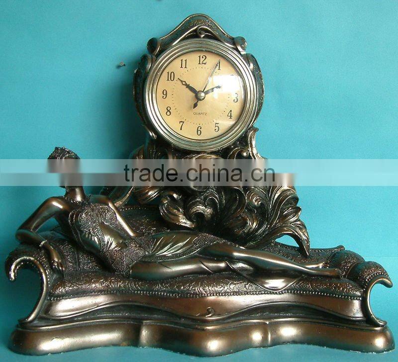 Hand painted resin sculpture with standing-resin woman sculpture-clear resin statue-resin bird