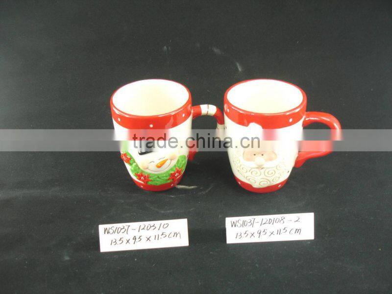 Low price Ceramic Snowman/Santa Claus Pattern Mug