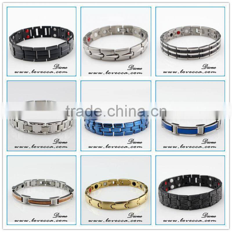 factory wholesale stainless steel mens health bio magnetic energy bracelet