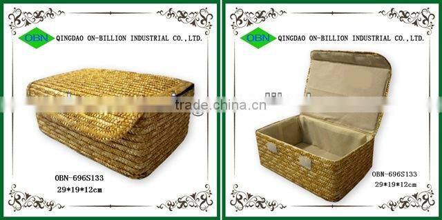 mini straw children storage bin