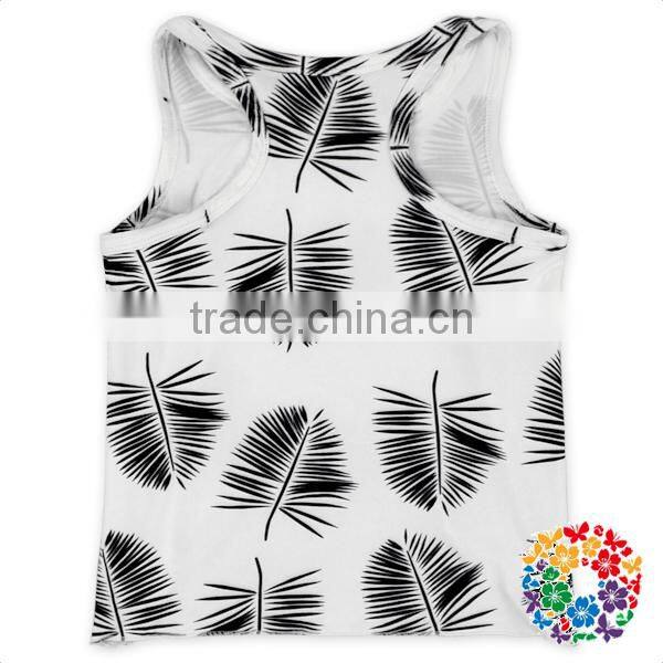 cheap baby girl summer clothes grey feather print tunic and bloomer set