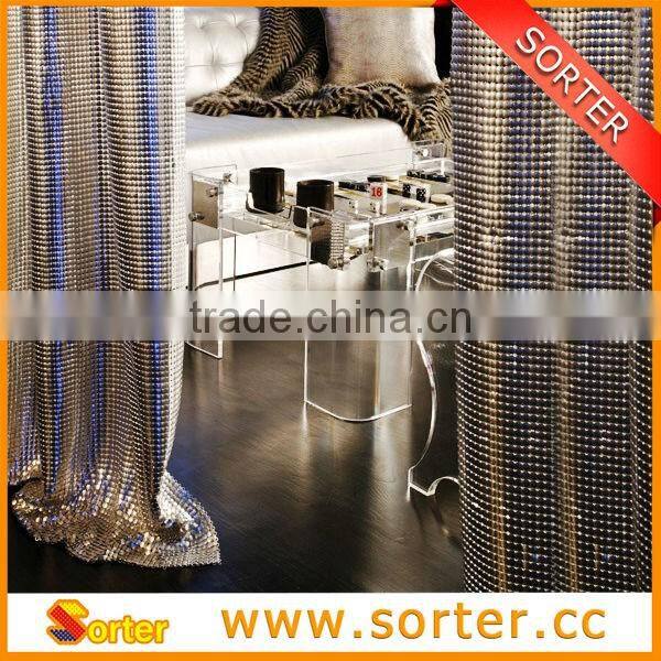 china supplier sequin metal blackout curtain for salon
